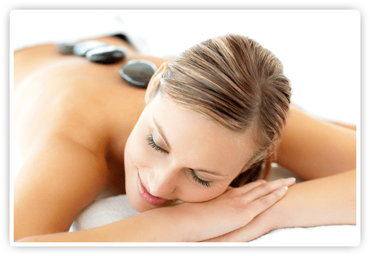 hot stone massage treatment at the tea garden health spa
